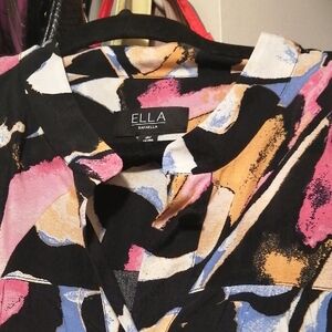 Ella Vibrant Abstract Blouse Size 1 X